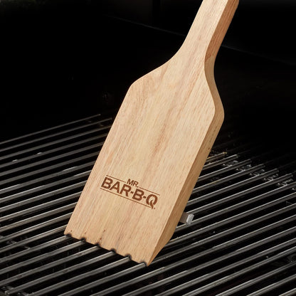 Mr. Bar-B-Q Oversized Design Premium Wood Grill BBQ Custom Fit Scraper & Brush (Like New)