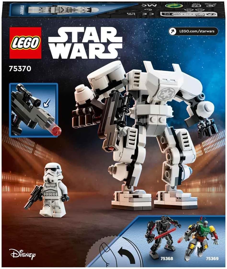 LEGO 75370 Star Wars Stormtrooper Robot with Articulated Parts for 6 Ages Kids (New, Damaged Retail Box)