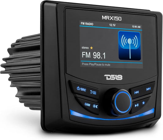 DS18 MRX150 50W 3" Color Display Marine and Powersports Head Unit - Black (Like New)