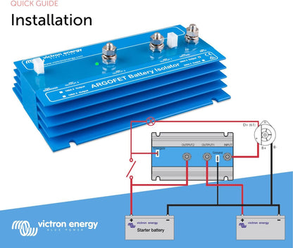 Victron Energy Argofet Fet-Based Battery Isolators 200-2AC for Marine, 12/24-V (Like New)