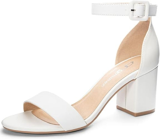 Chinese Laundry Women's Jody Heeled Sandal, Leather Sole, Size 7.5 - White (Used, Damaged Retail Box)