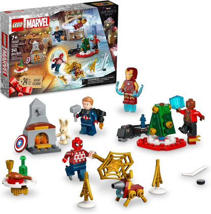 LEGO Marvel Avengers 2023 Advent Holiday Countdown Playset with 7 Super Heroes (New, Damaged Retail Box)