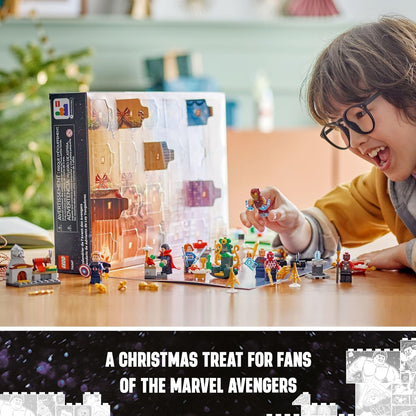 LEGO Marvel Avengers 2023 Advent Holiday Countdown Playset with 7 Super Heroes (New, Damaged Retail Box)