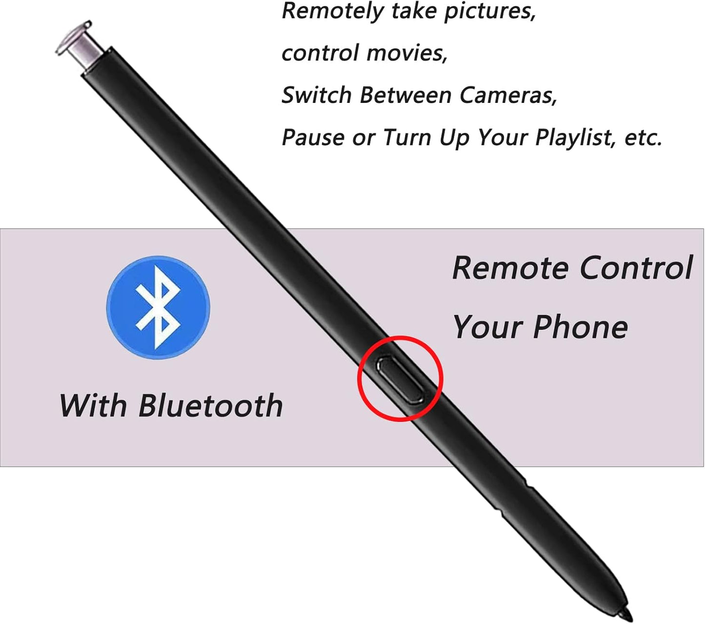 PCTC Replacement S Pen for Lavender Galaxy S23 Ultra with Bluetooth - Purple (Like New)