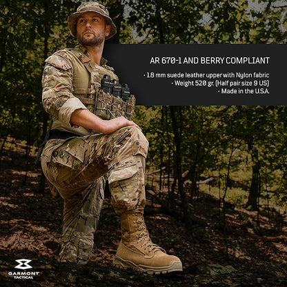 GARMONT TACTICAL T8 Anthem Military Combat Boots for Men/Women, Coyote - 9 Wide (Used)