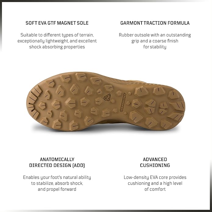 GARMONT T8 Falcon Combat Tactical Boots for Men and Women, Size 7 - Coyote (Like New)