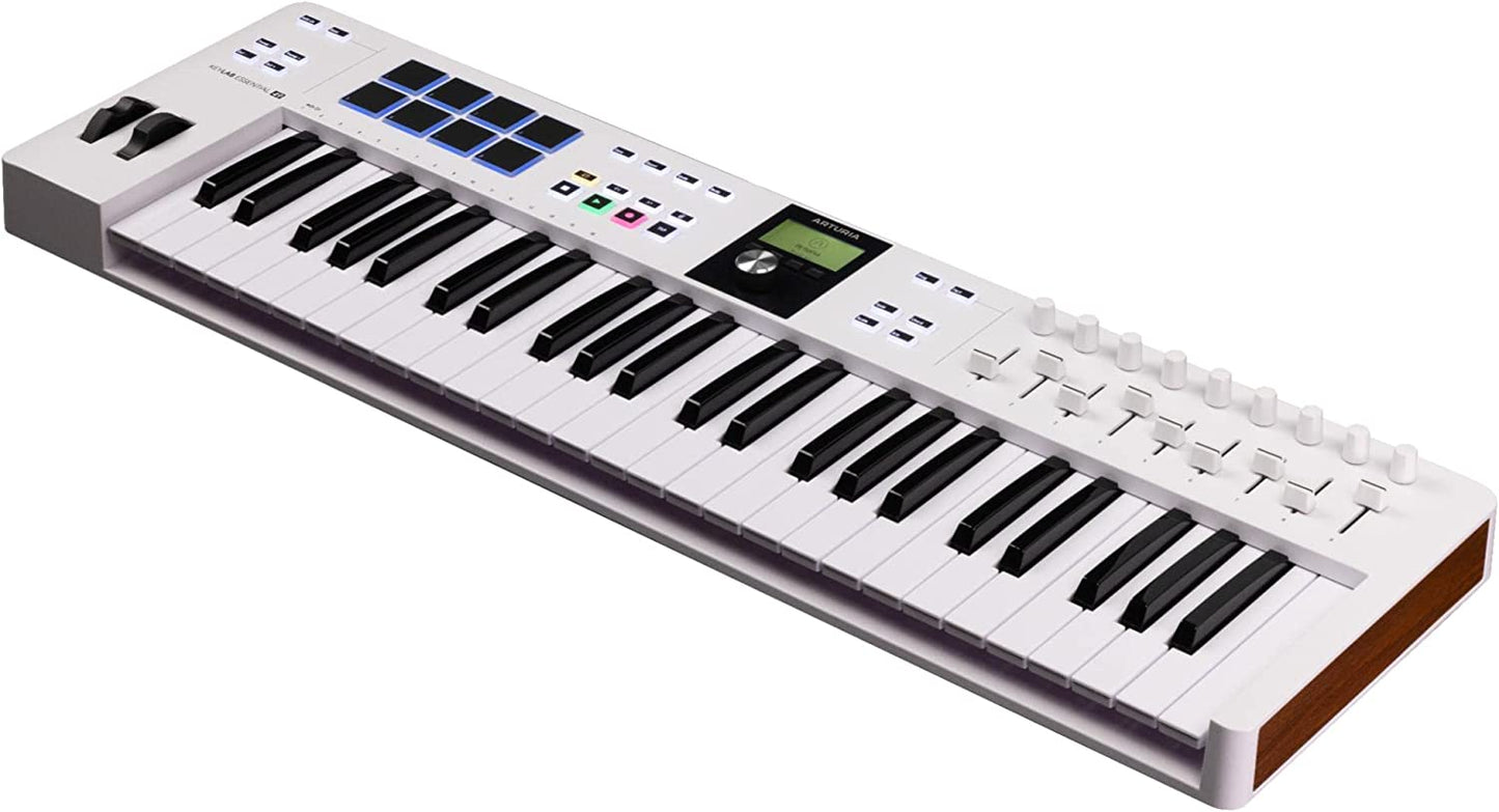 Arturia KeyLab Essential mk3 49 Key USB MIDI Keyboard Controller - White (Like New)