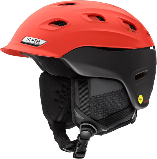 SMITH Optics Vantage Snowsports Cycling Helmet for Men, Matte Poppy/Black, Small (Like New, No Retail Box)