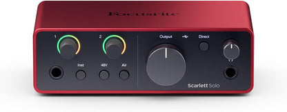 Focusrite Scarlett Solo 4th Gen USB Audio Interface for Guitarist, 2-Channel (Like New)
