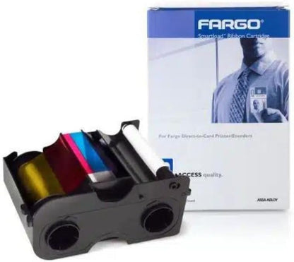 2ID Rectangular Polyvinyl Chloride YMCKO Ribbon Cartridge with Cleaning Roller (Like New)