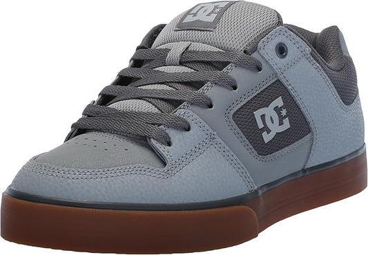 DC Pure Lace-Up Leather Athletic Skateboarding Shoe for Men, Rubber Sole (Like New)