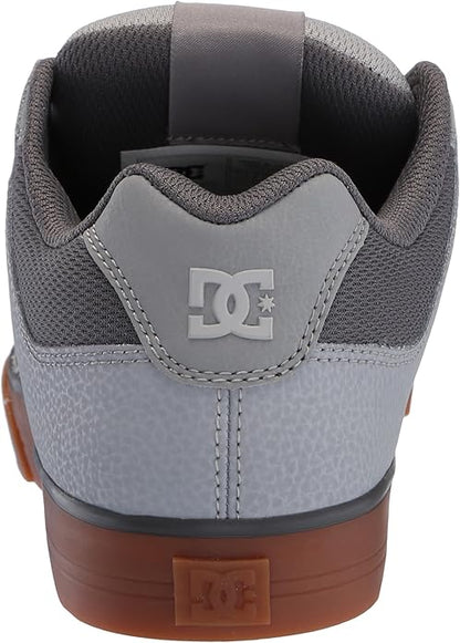 DC Pure Lace-Up Leather Athletic Skateboarding Shoe for Men, Rubber Sole (Like New)