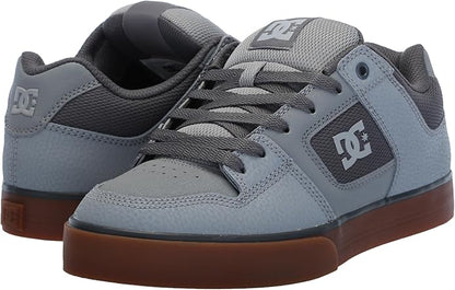 DC Pure Lace-Up Leather Athletic Skateboarding Shoe for Men, Rubber Sole (Like New)