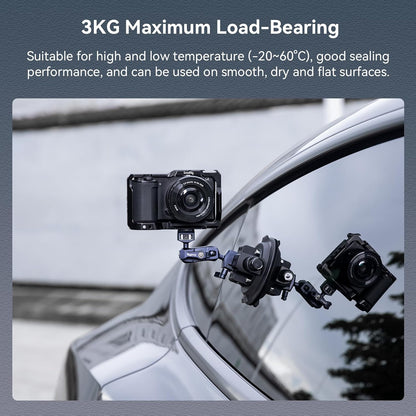 Smallrig Lightweight 4 Inches Camera Suction Mount w/ Ball Head Magic Arm, Black (Used)