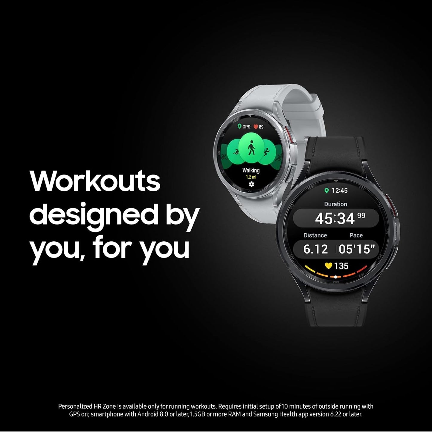 Samsung Galaxy 4G 16000MB 43mm Bluetooth Round Smartwatch with Fitness Tracker (New)