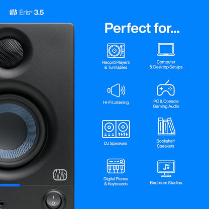 PreSonus Eris 3.5 Bluetooth 50W Powered Active Monitor Speaker, 2-Channel (Pair) (Used)