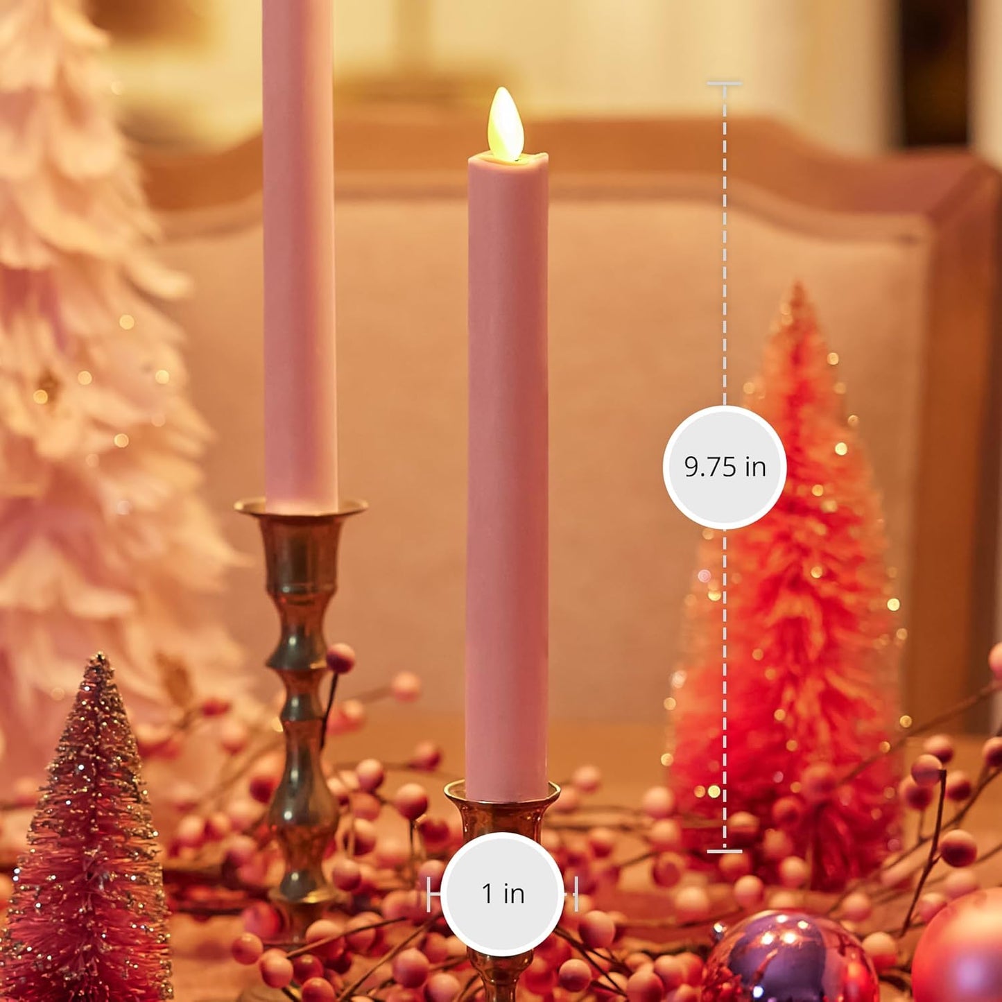 Luminara Flameless Battery Operated Indoor LED Taper Candle for Decoration (Used)