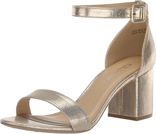 Chinese Laundry Jody 2-Strap Block Heel Sandal For Women, Lt Gold, Size 7.5 Wide (Like New, Damaged Retail Box)