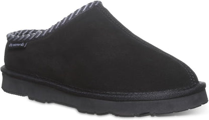 BEARPAW Tabitha Women's Charcoal Pull-On Slipper for Indoor/Outdoor, Rubber Sole (New)