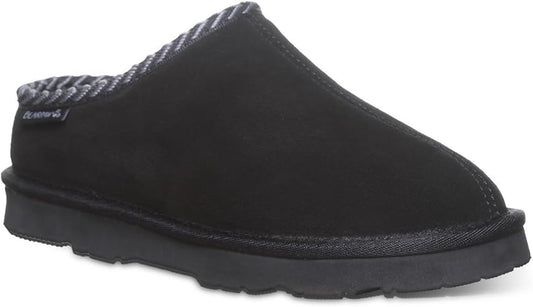 BEARPAW Tabitha Women's Charcoal Pull-On Slipper for Indoor/Outdoor, Rubber Sole (New)