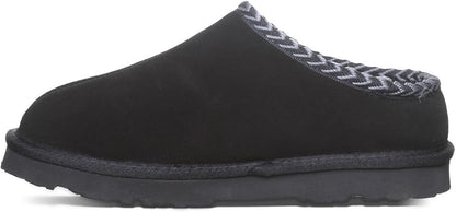 BEARPAW Tabitha Women's Charcoal Pull-On Slipper for Indoor/Outdoor, Rubber Sole (New)