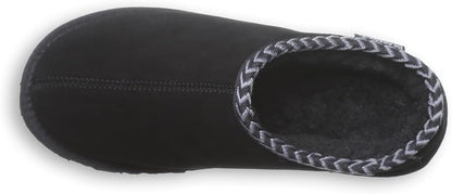 BEARPAW Tabitha Women's Charcoal Pull-On Slipper for Indoor/Outdoor, Rubber Sole (New)