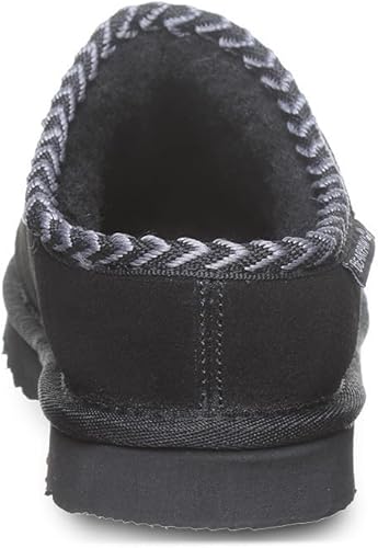 BEARPAW Tabitha Women's Charcoal Pull-On Slipper for Indoor/Outdoor, Rubber Sole (New)