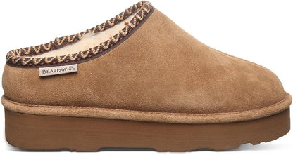 BEARPAW Martis Comfortable Indoor & Outdoor Slipper for Womens, Rubber Sole (Used)