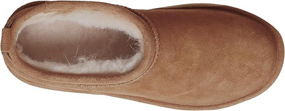 BEARPAW Women's Pull-On Retro Super Shorty Winter Boots, Closed Toe, Rubber Sole (Like New)