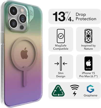 ZAGG Milan Snap Lightweight Durable Graphene Phone Case for iPhone 15 Pro Max (Like New)