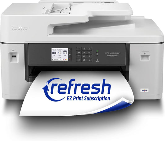 Brother Wide Format All-in-One Wireless Color Printer for Home and Office, White (Used)