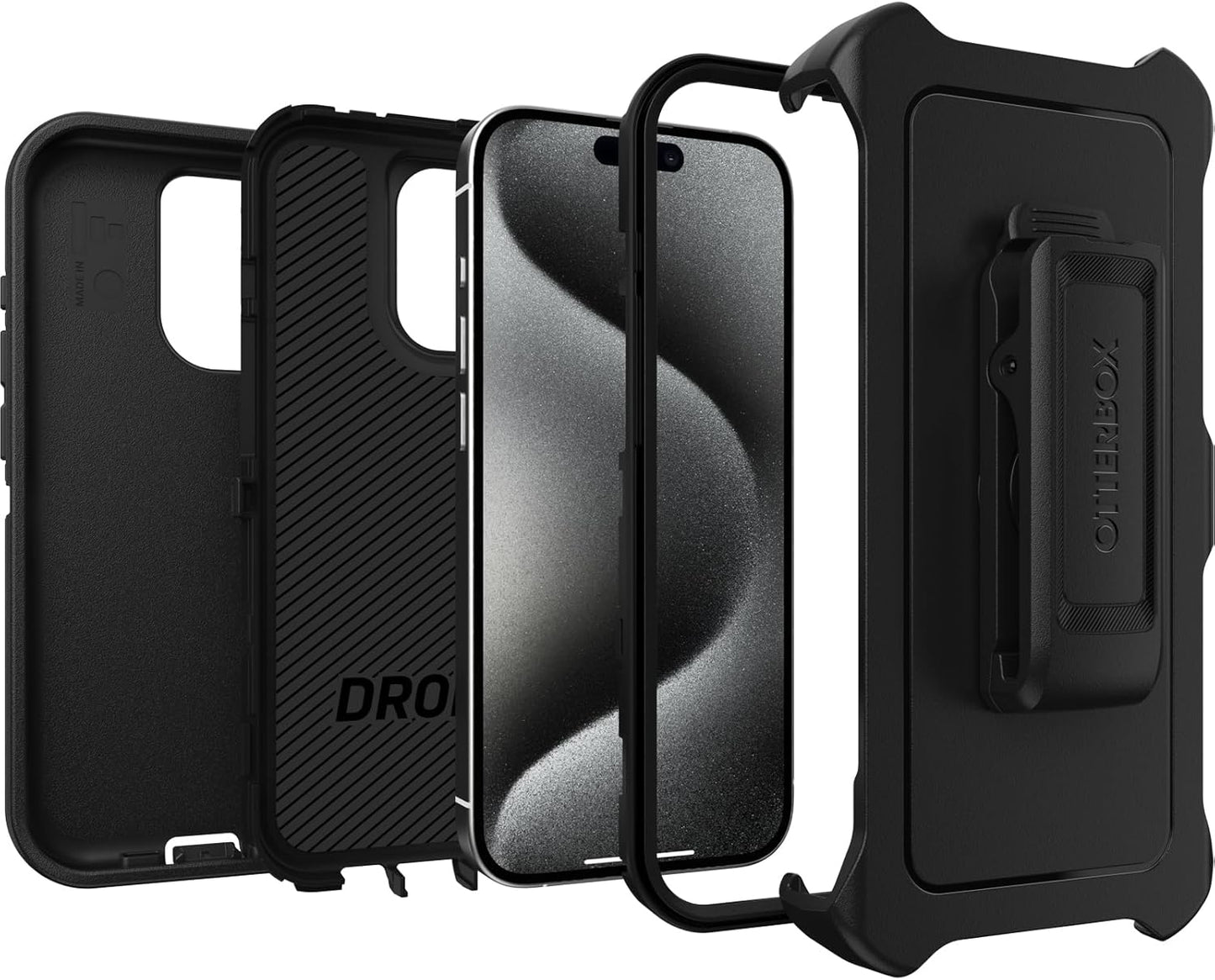 OtterBox MagSafe Kickstand 6.1" Defender Series Case for iPhone 15 Pro - BLACK (Like New)