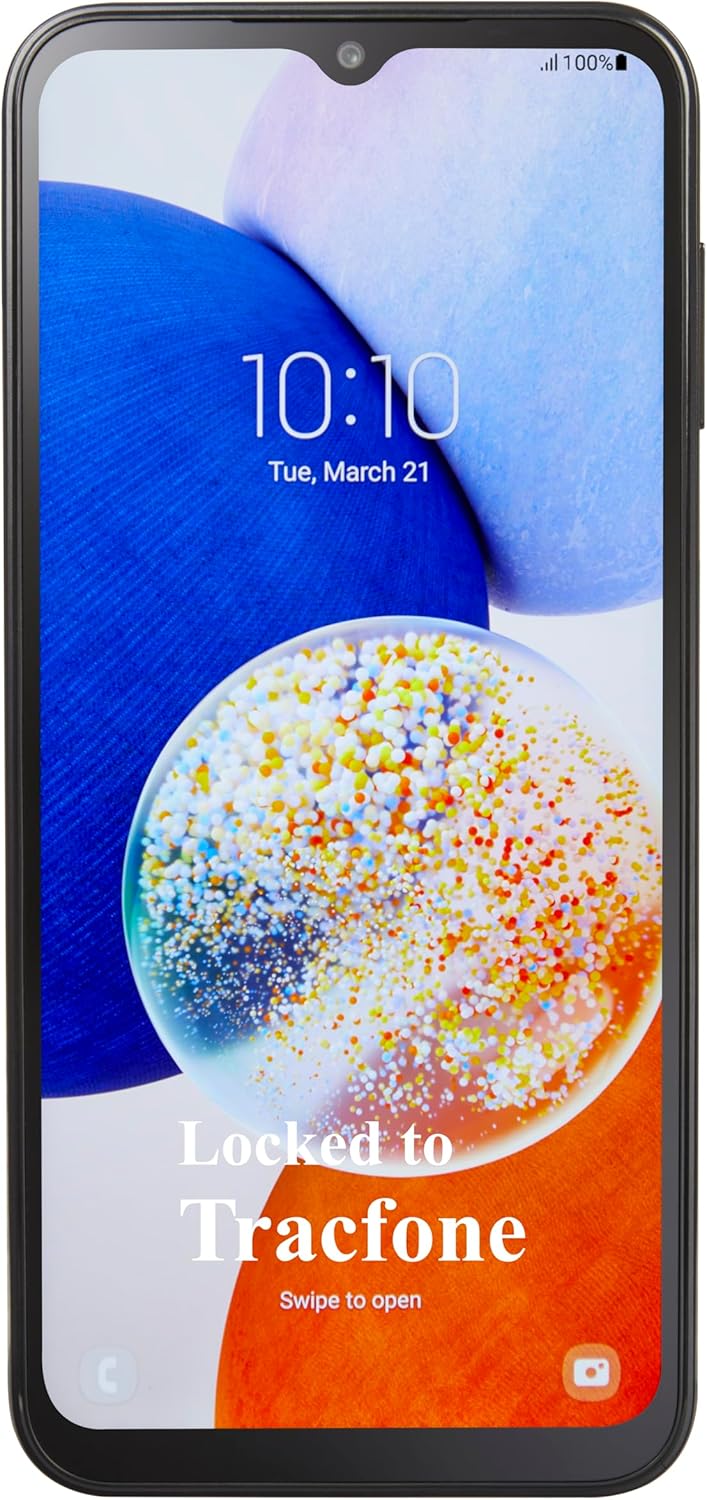 Tracfone Samsung Galaxy A14 5G 64GB+4GB 6.6" Dual-SIM Locked Smartphone - Black (Like New)