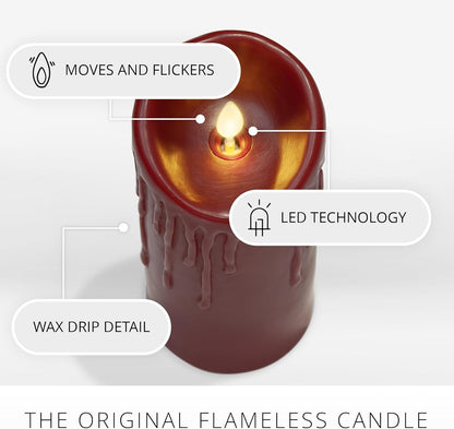 Luminara Wax Drip Flameless Indoor LED Candle for Decoration, Long-Lasting (Like New)