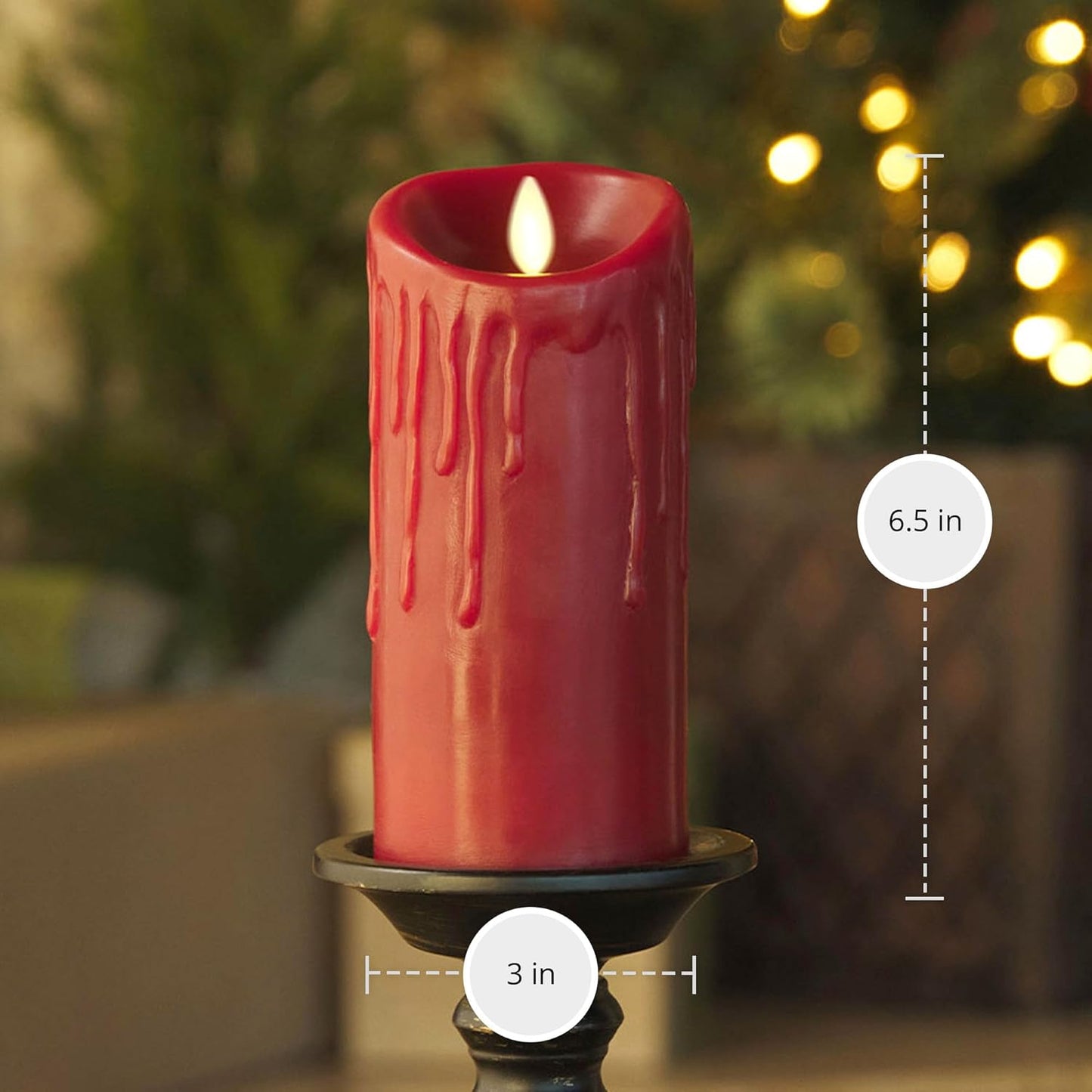 Luminara Wax Drip Flameless Indoor LED Candle for Decoration, Long-Lasting (Like New)