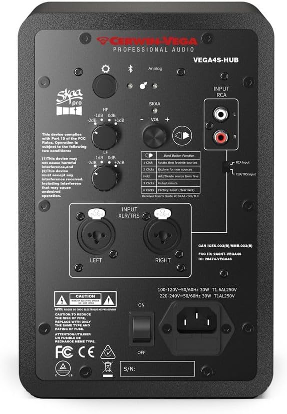 Cerwin Vega VEGA4SB-PR 2-Way 2-Way Studio Monitor with DSP Control - 60 Watts (Like New)