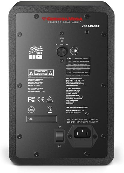 Cerwin Vega VEGA4SB-PR 4" 2-Way 2-Way Studio Monitor with DSP Control - 60 Watts (Used)