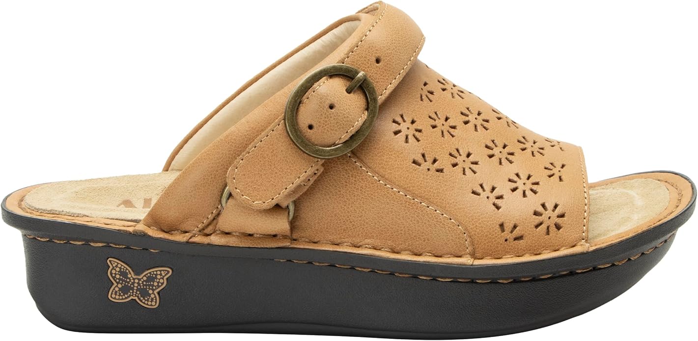 Alegria by PG Lite Leather Adjustable Slide for Women's, Size 9.5-10, Fawn (Like New)