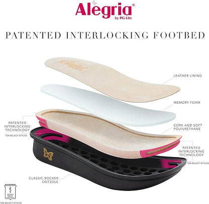 Alegria by PG Lite Leather Adjustable Slide for Women's, Size 9.5-10, Fawn (Like New)