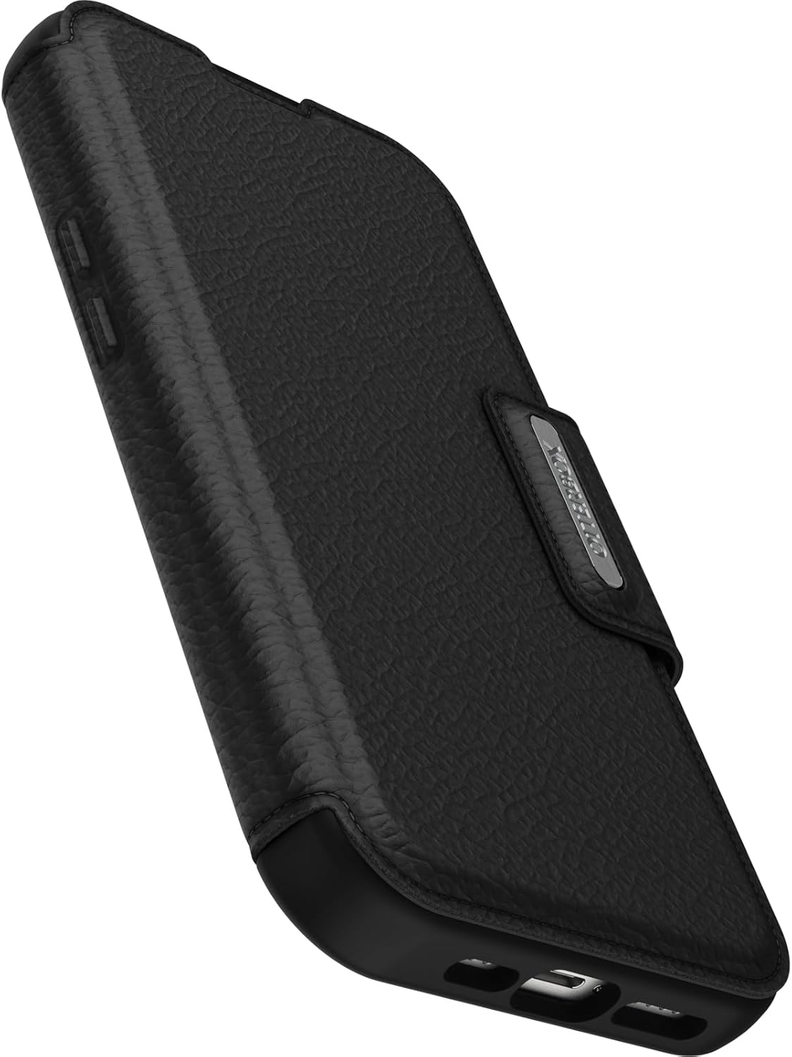OtterBox MagSafe Magnetic 4.7" Strada Folio Series Case for iPhone 15 Pro, BLACK (Like New, No Retail Box)
