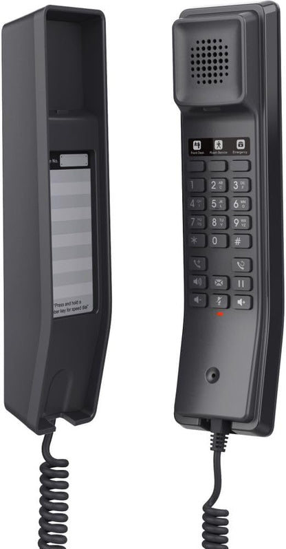 Grandstream GHP611W Hotel Corded IP Phone, 2 Lines and 2 SIP Accounts - Black (Like New)