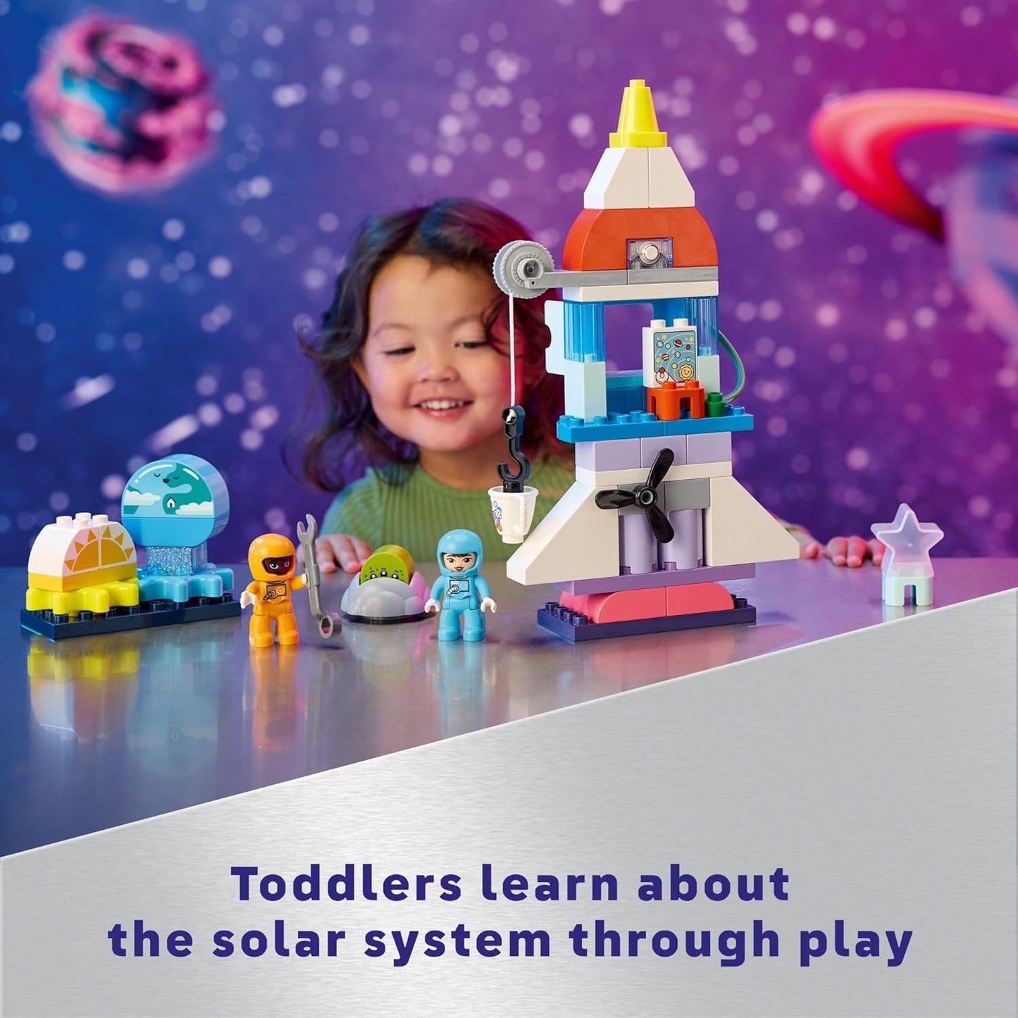 LEGO DUPLO 3 in 1 Space Shuttle Adventure Toddler Building Toys for Kids, 58 Pcs (Like New)