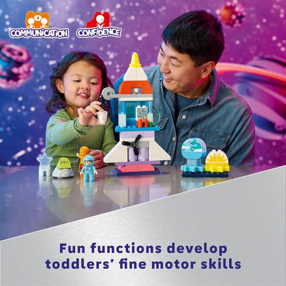 LEGO DUPLO 3 in 1 Space Shuttle Adventure Toddler Building Toys for Kids, 58 Pcs (Like New)