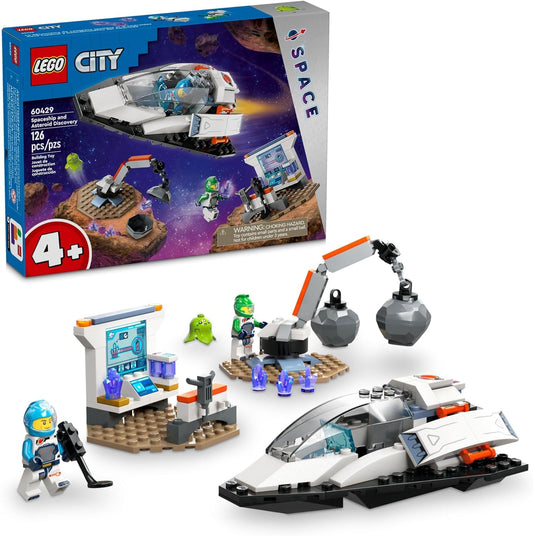 LEGO City Spaceship and Asteroid Discovery Toy Building Set for Kid - 126 Pieces (New, Damaged Retail Box)