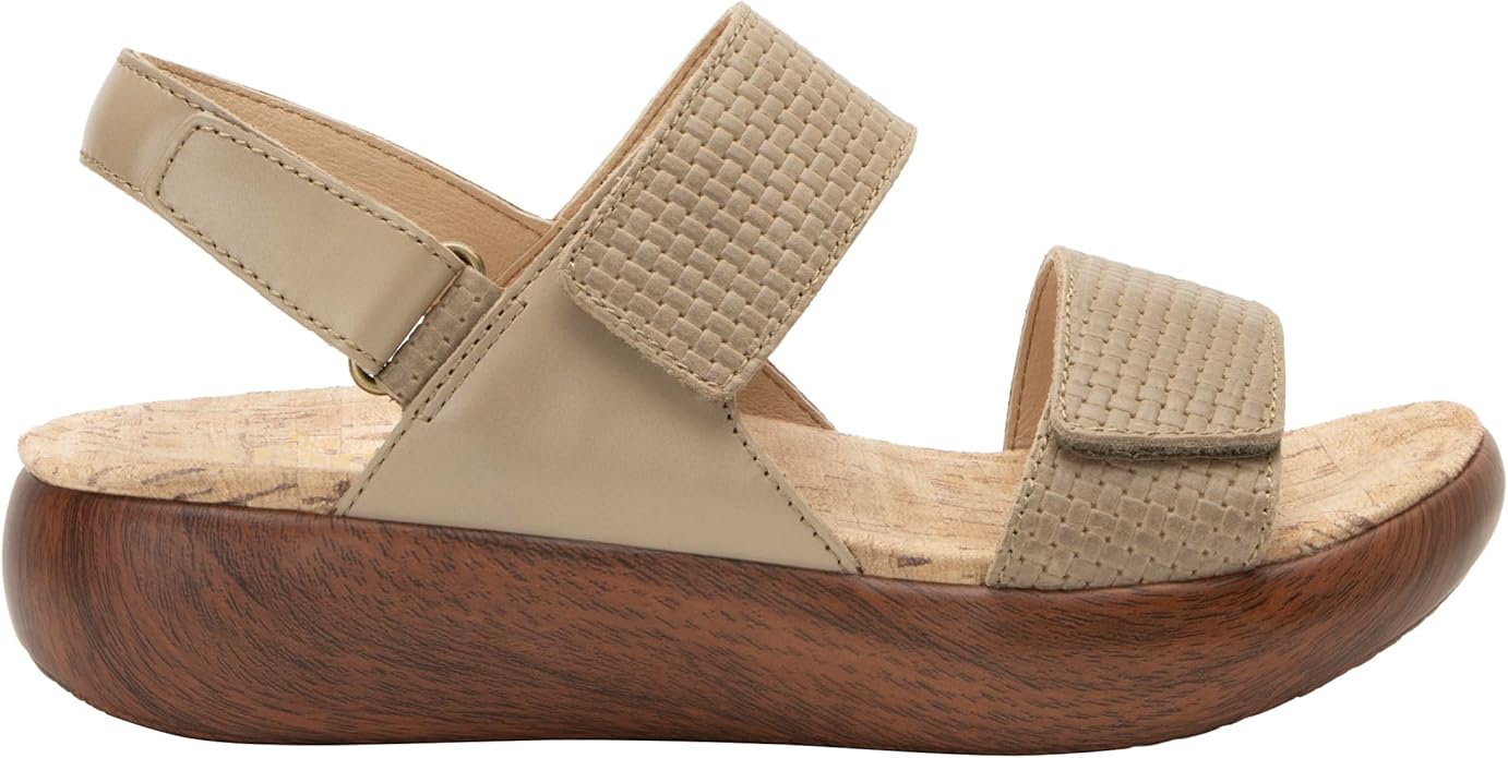 Alegria by PG Lite Bailee Womens Comfortable Leather Sandal, Polyurethane Sole (Like New, No Retail Box)