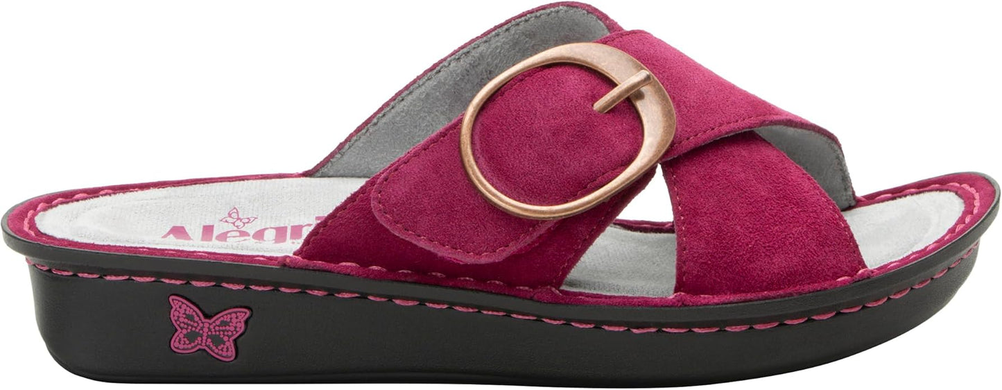 Alegria by PG Lite Women's Vanya Leather Open Toe Slide Sandal, Lightweight (Used)