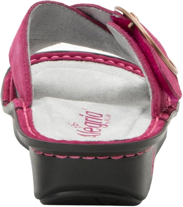 Alegria by PG Lite Women's Vanya Leather Open Toe Slide Sandal, Lightweight (Used)