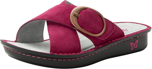 Alegria by PG Lite Vanya Womens Slide Sandal, Polyurethane Sole, 6-6.5, Magenta (Like New, No Retail Box)