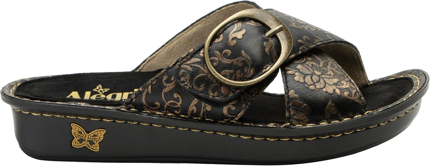 Alegria by PG Lite Vanya Womens Lightweight Arch Support Leather Slide Sandal (Like New)