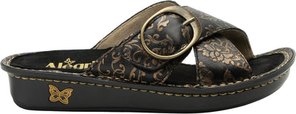 Alegria by PG Lite Vanya Womens Lightweight Arch Support Leather Slide Sandal (Like New)